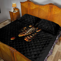 Flame Skull Quilt Bed Set Flame Skeleton Inside My Body - Wonder Print Shop