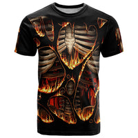 Flame Skull T Shirt Flame Skeleton Inside My Body - Wonder Print Shop