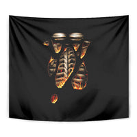 Flame Skull Tapestry Flame Skeleton Inside My Body - Wonder Print Shop