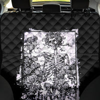 Rose Skull Back Car Seat Cover White Rose Skull Day Of The Dead - Wonder Print Shop