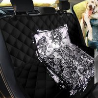 Rose Skull Back Car Seat Cover White Rose Skull Day Of The Dead - Wonder Print Shop