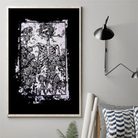 Rose Skull Canvas Wall Art White Rose Skull Day Of The Dead - Wonder Print Shop