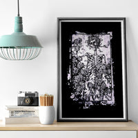 Rose Skull Canvas Wall Art White Rose Skull Day Of The Dead - Wonder Print Shop