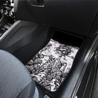 Rose Skull Car Mats White Rose Skull Day Of The Dead - Wonder Print Shop