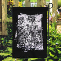 Rose Skull Garden Flag White Rose Skull Day Of The Dead - Wonder Print Shop