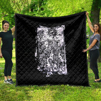 Rose Skull Quilt White Rose Skull Day Of The Dead - Wonder Print Shop