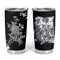 Rose Skull Tumbler Cup White Rose Skull Day Of The Dead - Wonder Print Shop