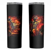 Fire Skull Skinny Tumbler Dead Fire Skeleton Scream - Wonder Print Shop