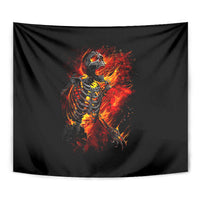 Fire Skull Tapestry Dead Fire Skeleton Scream - Wonder Print Shop