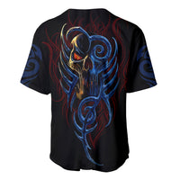 Devil Skull Baseball Jersey Devil Face Scream - Wonder Print Shop