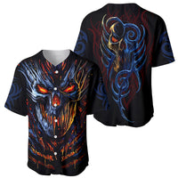 Devil Skull Baseball Jersey Devil Face Scream - Wonder Print Shop
