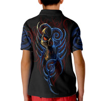 Devil Skull Kid Polo Shirt Devil Face Scream - Wonder Print Shop