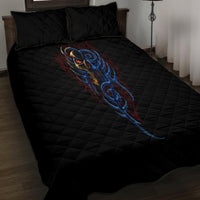 Devil Skull Quilt Bed Set Devil Face Scream - Wonder Print Shop