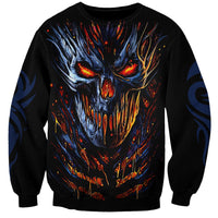 Devil Skull Sweatshirt Devil Face Scream - Wonder Print Shop