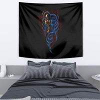Devil Skull Tapestry Devil Face Scream - Wonder Print Shop