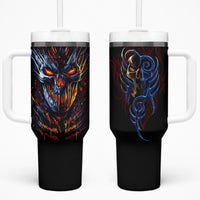 Devil Skull Tumbler With Handle Devil Face Scream - Wonder Print Shop