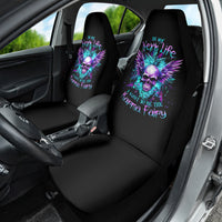 Wings Skull Car Seat Cover Want To Be Karma Fairy Rose Skull - Wonder Print Shop