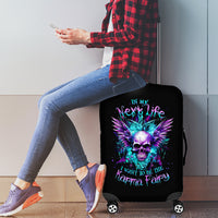 Wings Skull Luggage Cover Want To Be Karma Fairy Rose Skull - Wonder Print Shop