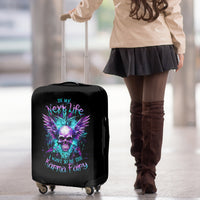 Wings Skull Luggage Cover Want To Be Karma Fairy Rose Skull - Wonder Print Shop