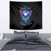 Wings Skull Tapestry Want To Be Karma Fairy Rose Skull - Wonder Print Shop