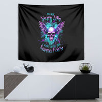 Wings Skull Tapestry Want To Be Karma Fairy Rose Skull - Wonder Print Shop