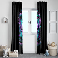 Wings Skull Window Curtain Want To Be Karma Fairy Rose Skull - Wonder Print Shop