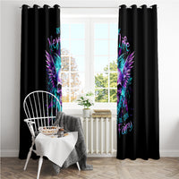Wings Skull Window Curtain Want To Be Karma Fairy Rose Skull - Wonder Print Shop