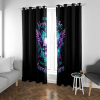 Wings Skull Window Curtain Want To Be Karma Fairy Rose Skull - Wonder Print Shop