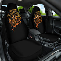 Tattoo Skull Car Seat Cover Golden Skull Face Tattoo - Wonder Print Shop
