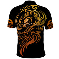 Tattoo Skull Polo Shirt Golden Skull Face Tattoo - Wonder Print Shop