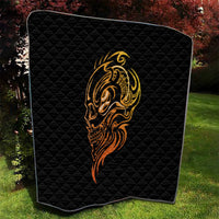 Tattoo Skull Quilt Golden Skull Face Tattoo - Wonder Print Shop