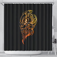 tattoo-skull-shower-curtain-golden-skull-face-tattoo