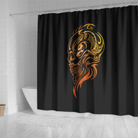 tattoo-skull-shower-curtain-golden-skull-face-tattoo