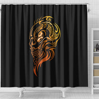 tattoo-skull-shower-curtain-golden-skull-face-tattoo