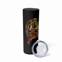 Tattoo Skull Skinny Tumbler Golden Skull Face Tattoo - Wonder Print Shop
