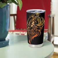 Tattoo Skull Tumbler Cup Golden Skull Face Tattoo - Wonder Print Shop
