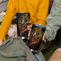 Tattoo Skull Tumbler Cup Golden Skull Face Tattoo - Wonder Print Shop