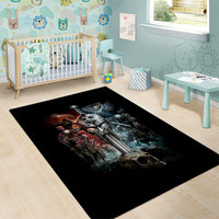Warrior Skull Area Rug Skull Warrior Viking - Wonder Print Shop