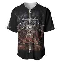 Warrior Skull Baseball Jersey Skull Warrior Viking - Wonder Print Shop