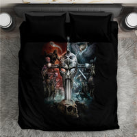 Warrior Skull Bedding Set Skull Warrior Viking - Wonder Print Shop