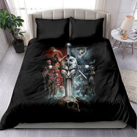 Warrior Skull Bedding Set Skull Warrior Viking - Wonder Print Shop