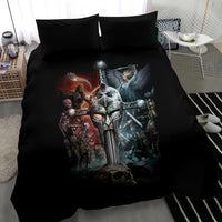 Warrior Skull Bedding Set Skull Warrior Viking - Wonder Print Shop