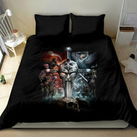Warrior Skull Bedding Set Skull Warrior Viking - Wonder Print Shop
