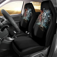 Warrior Skull Car Seat Cover Skull Warrior Viking - Wonder Print Shop