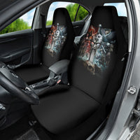 Warrior Skull Car Seat Cover Skull Warrior Viking - Wonder Print Shop