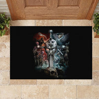 Warrior Skull Rubber Doormat Skull Warrior Viking - Wonder Print Shop