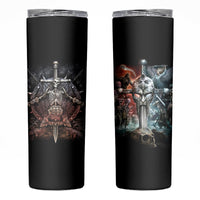 Warrior Skull Skinny Tumbler Skull Warrior Viking - Wonder Print Shop