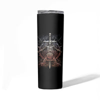 Warrior Skull Skinny Tumbler Skull Warrior Viking - Wonder Print Shop