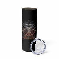 Warrior Skull Skinny Tumbler Skull Warrior Viking - Wonder Print Shop