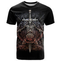 Warrior Skull T Shirt Skull Warrior Viking - Wonder Print Shop